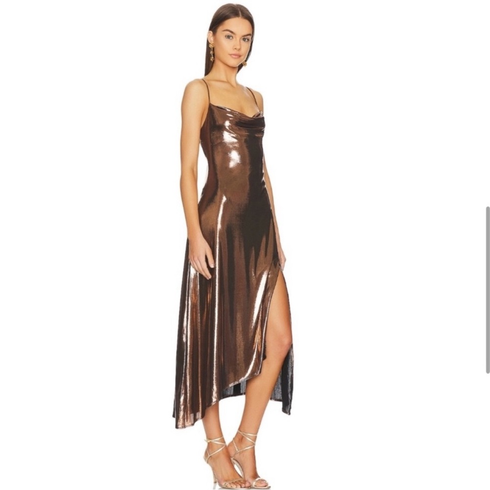 ASTR Gaia Dress in Bronze